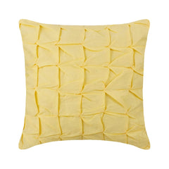 Summer Brewery - Yellow Cotton Linen Throw Pillow Cover