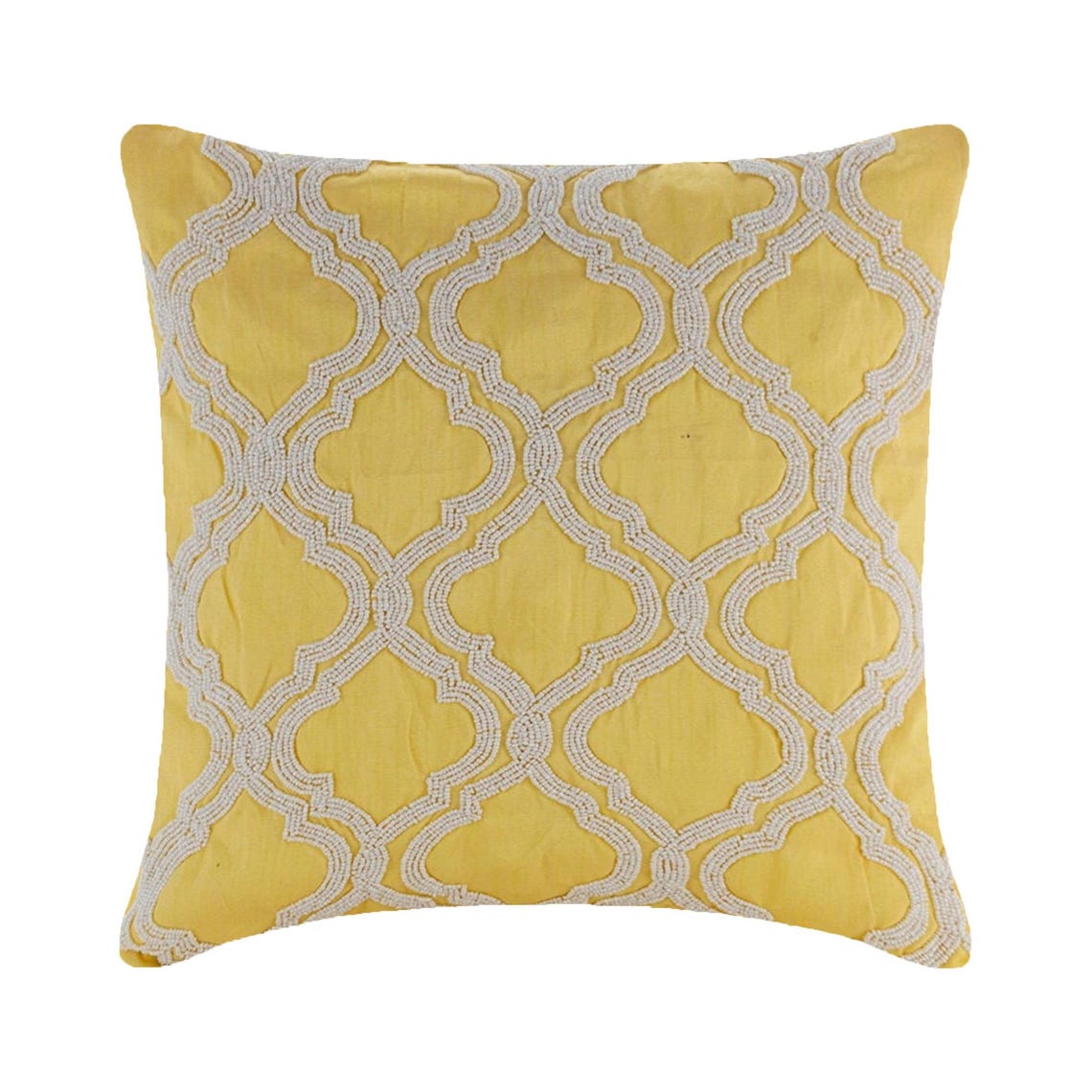 Kainoosh - Yellow Art Silk Decorative Euro Sham