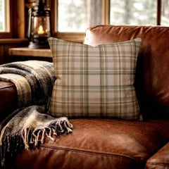Plaidscape Pink - Pink Velvet Winter Plaid  Throw Cushion Cover