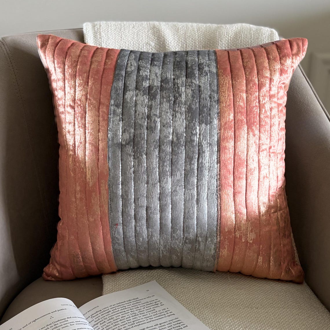 Peach Dusk Throw Cushion Cover