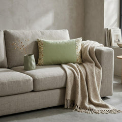 Sage Green Linen Lumbar Cushion Cover - Sage Meadow