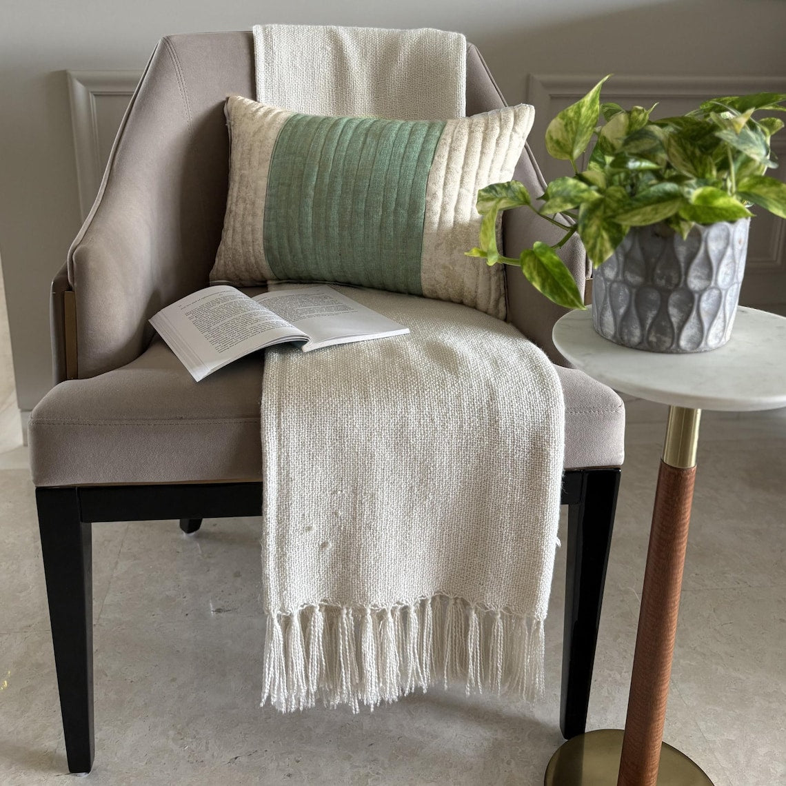 Powder Kissed Lumbar Pillow Cover