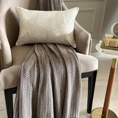 All Eyes on Ivory - Ivory Silk Lumbar Cushion Cover