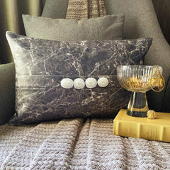 Quartz Center Grey Lumbar Pillow Cover