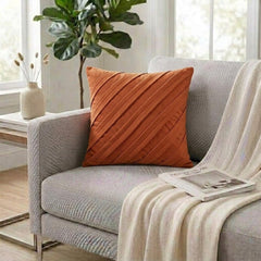 Contemporary Rust - Rust Faux Suede Decorative Euro Sham