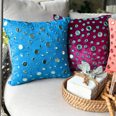 Mirror Lover - Fuchsia Pink Velvet Throw Cushion Cover