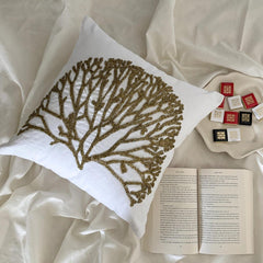 Gold Forest - Gold Linen Decorative Euro Sham