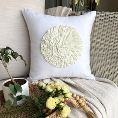Vintage Bloom - White Suede Decorative Euro Sham