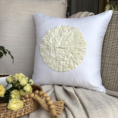 Vintage Bloom - White Suede Decorative Euro Sham