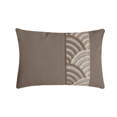 Taupe Linen Lumbar Cushion Cover - Taupe Grace