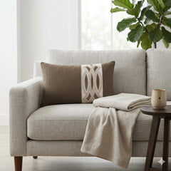 Brown Linen Lumbar Cushion Cover - Cocoa Grace