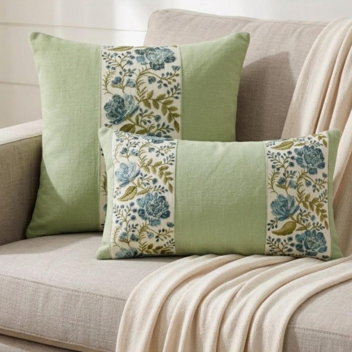 Sage Grace Lumbar Cushion Cover