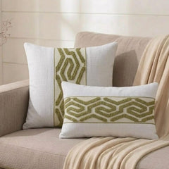 Verdant Labyrinth Lumbar Cushion Cover