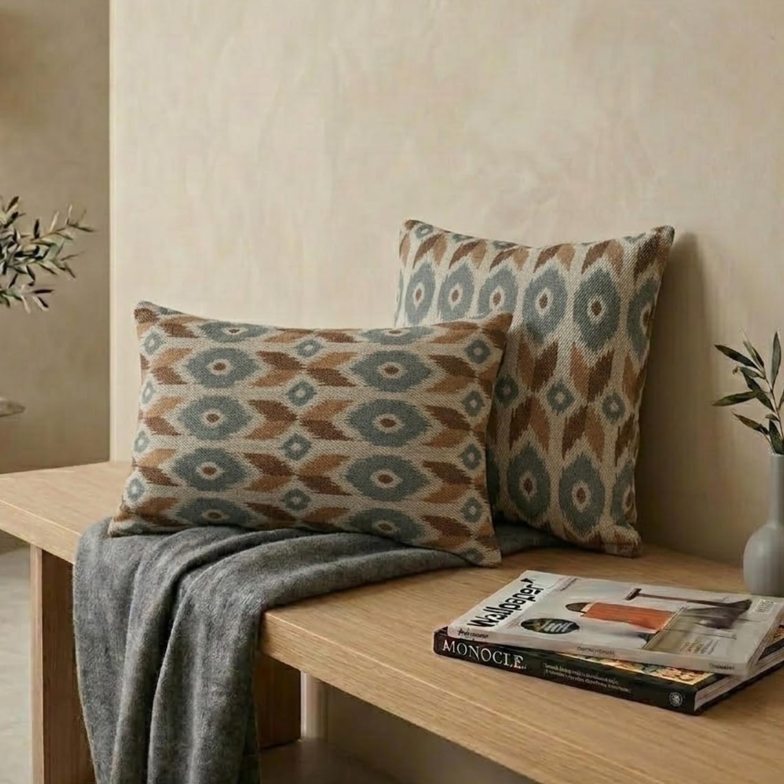 Terrava Beige Lumbar Cushion Cover