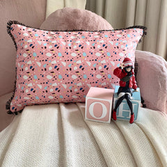 Terrazo Fun Pink Lumbar Pillow Cover