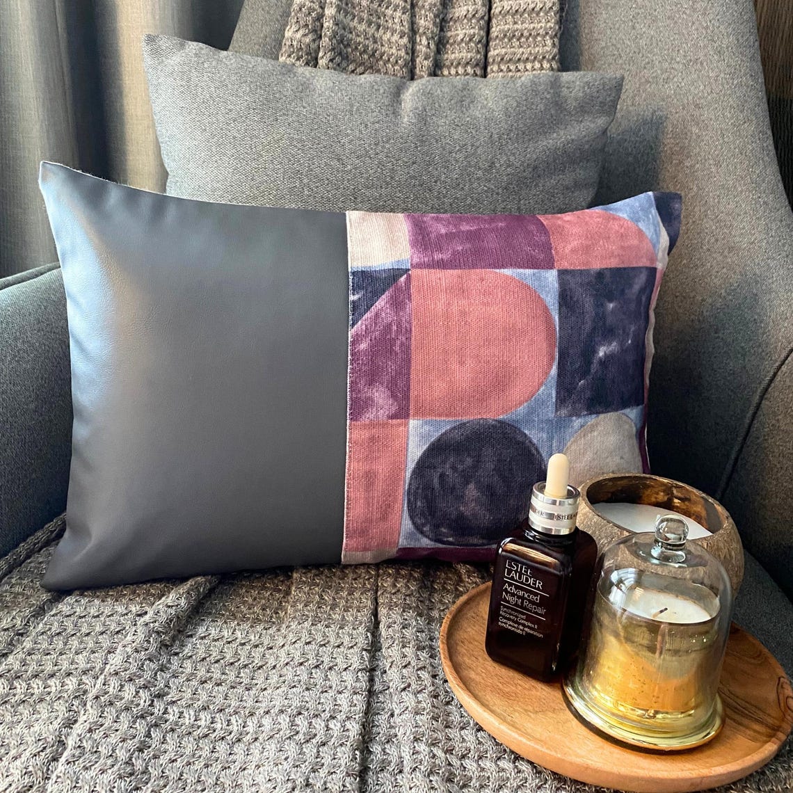 Joyful Jumble V Lumbar Pillow Cover