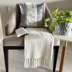 Grey Foil Dusk Throw Cushion Cover