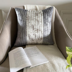 Grey Foil Dusk Throw Cushion Cover