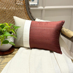 Rust Silk Essence - Rust Silk Lumbar Cushion Cover