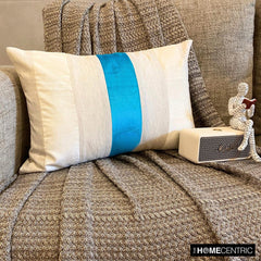 Swathe Turquoise Lumbar Pillow Cover