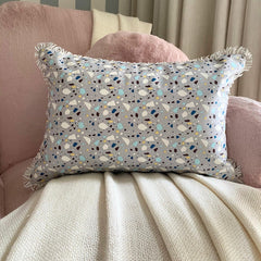 Terrazo Fun Grey Lumbar Pillow Cover