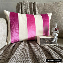Swathe Pink - Pink Velvet Lumbar Pillow Cover