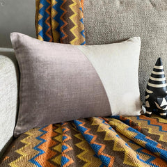 Velutinous Taupe Lumbar Pillow Cover