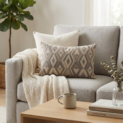 Brown Linen Lumbar Cushion Cover - Earthbound Lumbar