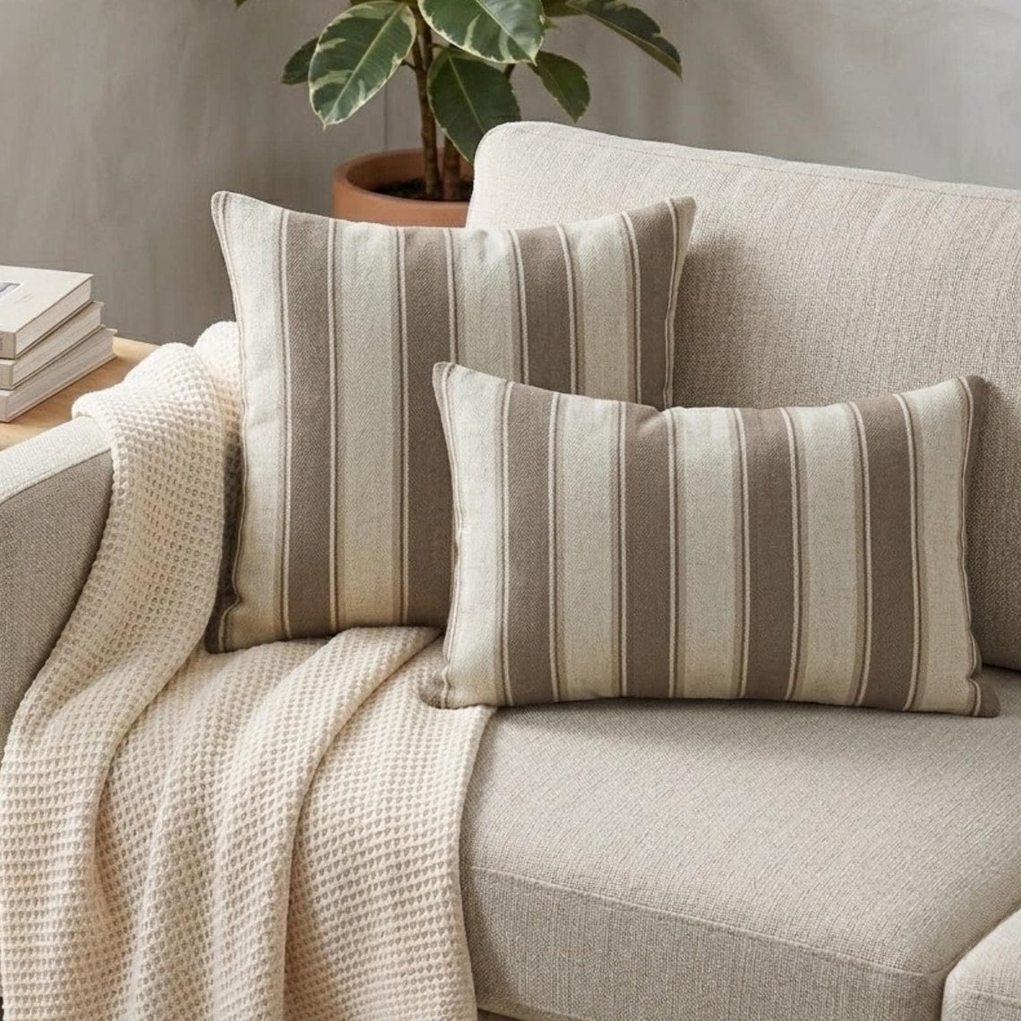 Terra Stripe Lumbar Cushion Cover
