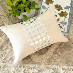Aaina - Beige Linen Lumbar Cushion Cover