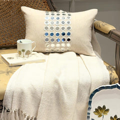 Aaina - Beige Linen Lumbar Cushion Cover
