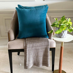 Peacock Velvet Throw Cushion Cover