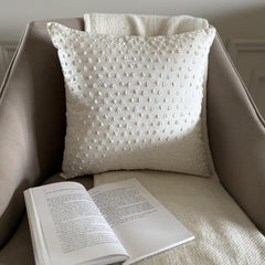 Snow Queen - White Art Silk Throw Pillow Cover