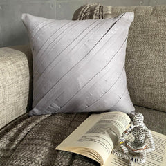Contemporary Light Gray - Light Gray Faux Suede Decorative Euro Sham
