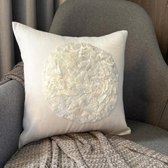 Vintageous - Ivory Suede Decorative Euro Sham