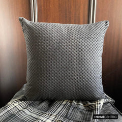 Spotted Spooks - Charcoal Velvet Decorative Throw Cushion Cover