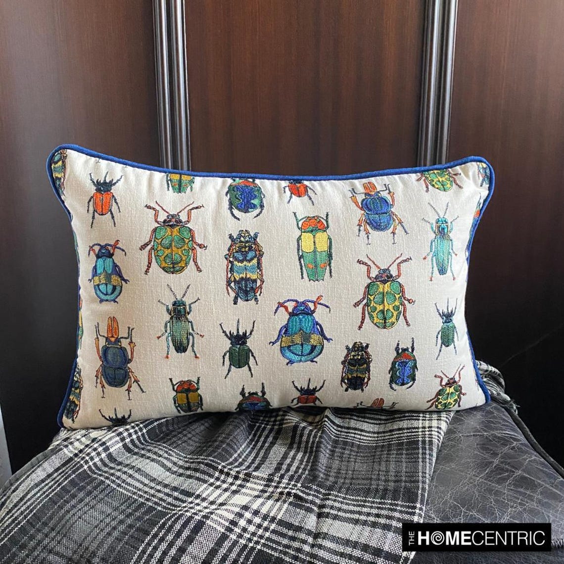 Handmade decorative throw pillow cover in rich velvet fabric with intricate embroidered pattern — elegant cushion cover for sofa, couch, or bedroom decor.