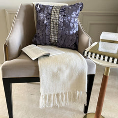 Diamonds N Dreams - Purple Satin Decorative Euro Sham