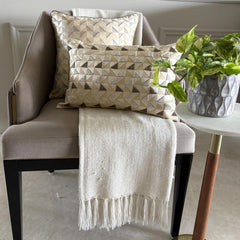 Beige Moire Effects - Beige Silk Decorative Euro Sham