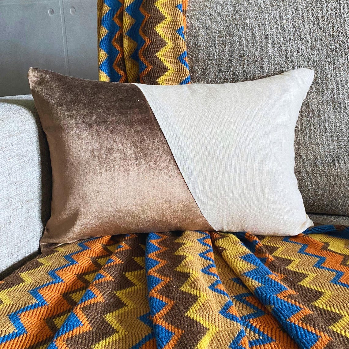 Velutinous Brown Lumbar Pillow Cover