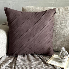 Contemporary Chocolate Brown - Chcolate Brown Faux Suede Decorative Euro Sham