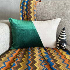 Velutinous Green Lumbar Pillow Cover
