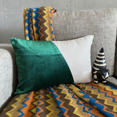 Velutinous Green - Green Velvet Lumbar Pillow Cover