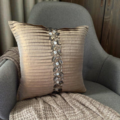 Almost Real - Light Brown Art Silk Decorative Euro Sham