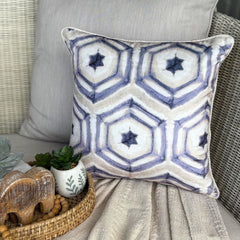 Batik Purple - Purple Velvet Throw Pillow Cover