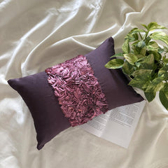Plum Love - Art Silk Plum Decorative Lumbar Pillow Cover