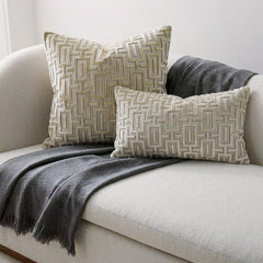 Champagne Interlock Lumbar Cushion Cover