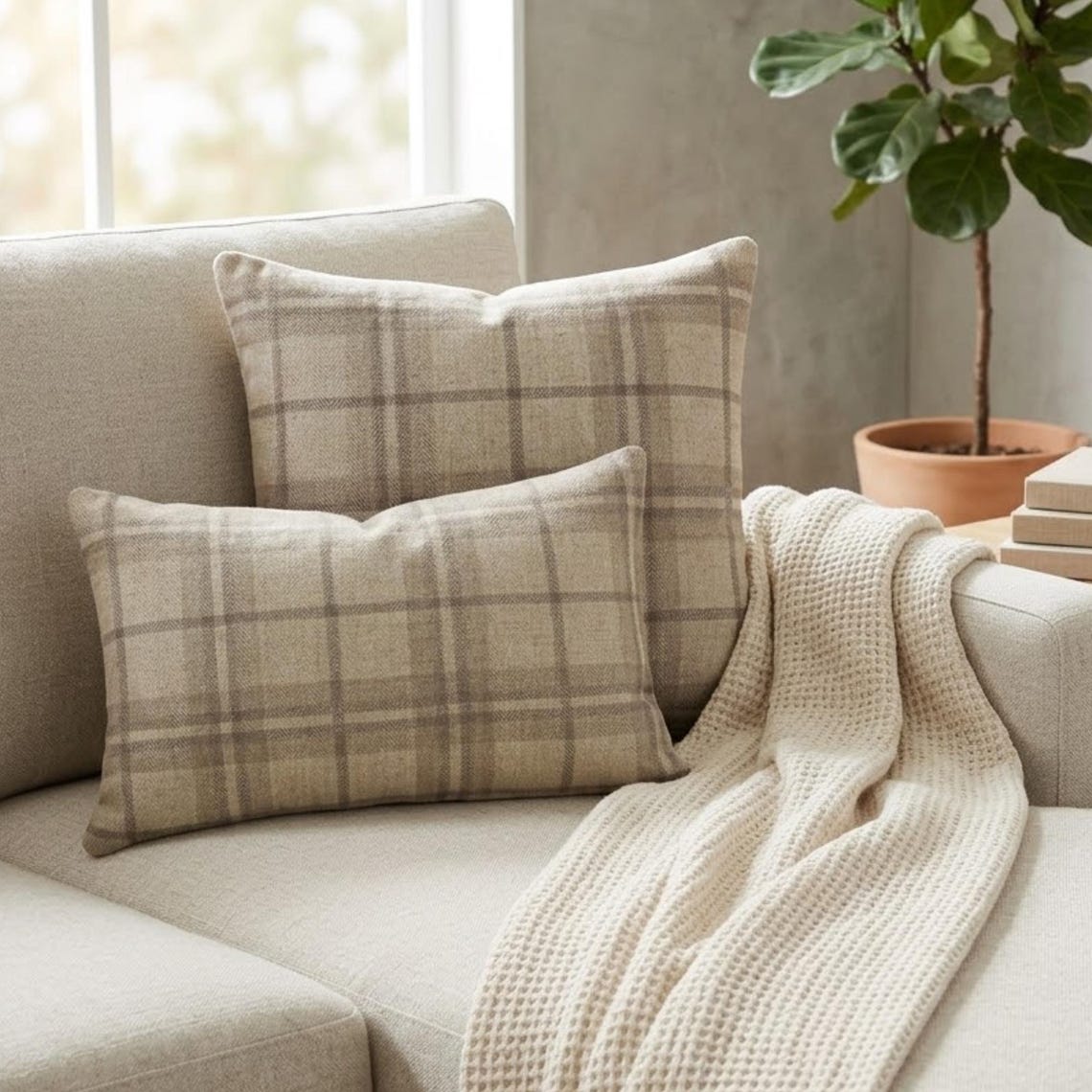 Terra Plaid Lumbar Cushion Cover