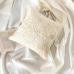 Thats Satin Ribbon - Ivory Art Silk Decorative Euro Sham