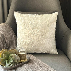 Thats Satin Ribbon - Ivory Art Silk Decorative Euro Sham
